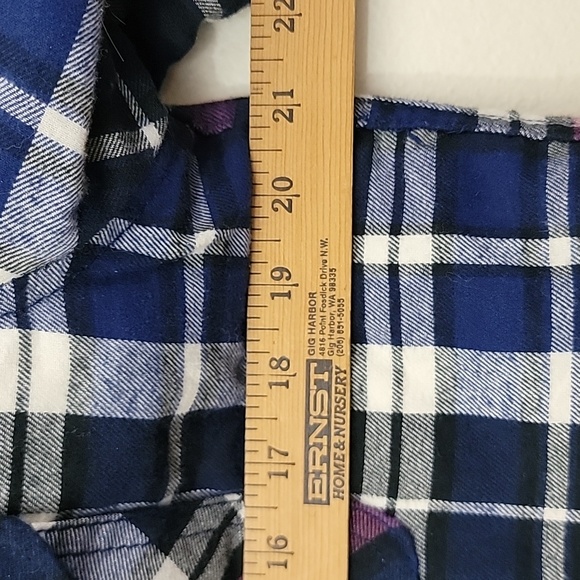 Boston Traders Blue, Pink & White Plaid Hooded Shirt Jacket M - Picture 15 of 15